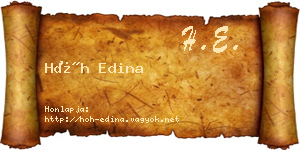 Hőh Edina névjegykártya